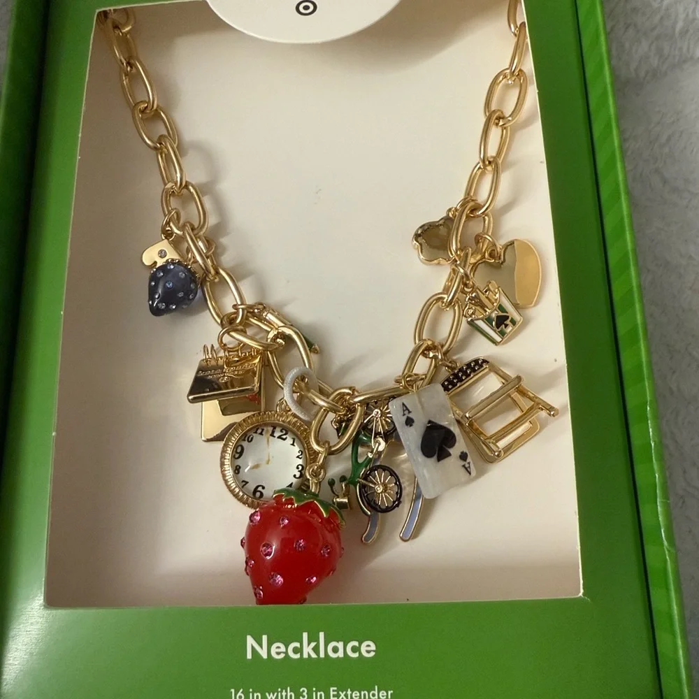 Kate Spade New York & Target Gold Necklace with Colorful Charms